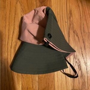 Reversible Pink and Green Bucket Hat